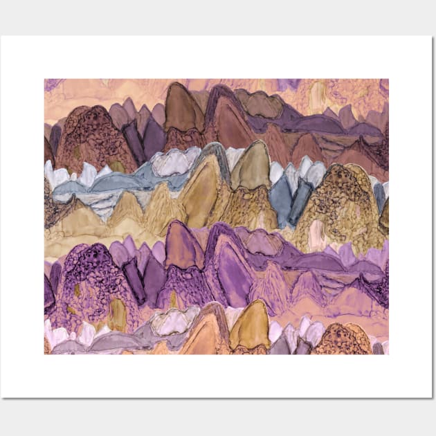 Spring Mountains Pattern Wall Art by MitaDreamDesign